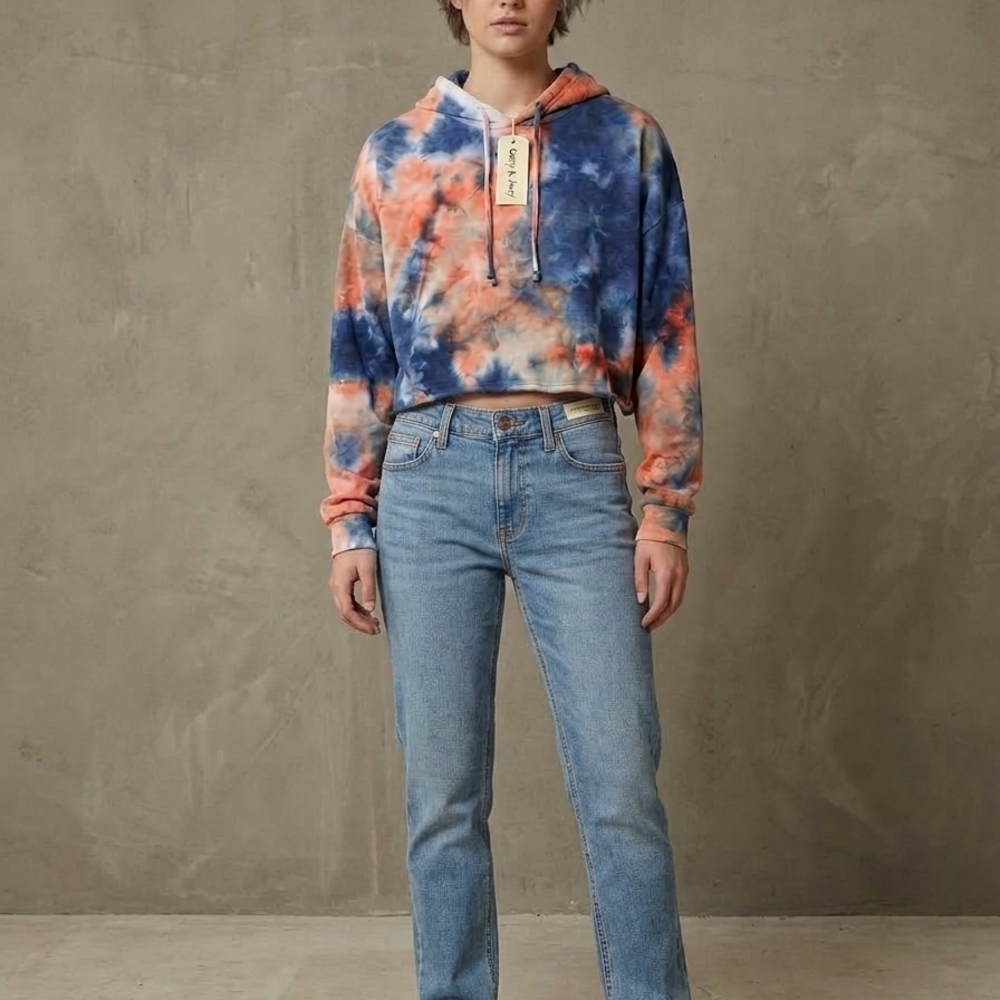 Colorful Tie-Dye Women's Hoodie Bin 03